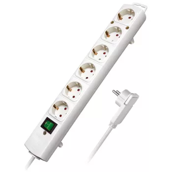Brennenstuhl Comfort-Line Plus Steckdosenleiste 6-fach mit Flachstecker weiß 2m