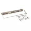 Tripp N254-048-SH-6A 48 portów, 1U, ekranowana, Cat6a STP panel krosowy przepustowy - RJ45 Ethernet - TAA - 10 Gigabit Ethernet - RJ-45 - Cat6a - Srebrny - Biały - Montaż w szafie
