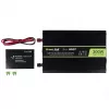 Przetwornica napięcia zielony Cell INV07, DC 12 V na AC 230 V, 300 W, 50 Hz, wtyczka typu C, czarna
