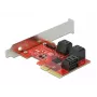 Karta SATA PCI Express x4 DeLOCK 6 portów, niskoprofilowa