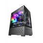 Mini Tower obudowa PC TACENS Mars Gaming MC-SE2 — Mini-ITX / Micro-ATX, czarna, okno boczne, zasilacz na dole, obsługa 2x2.5 cala + 1x3.5 cala