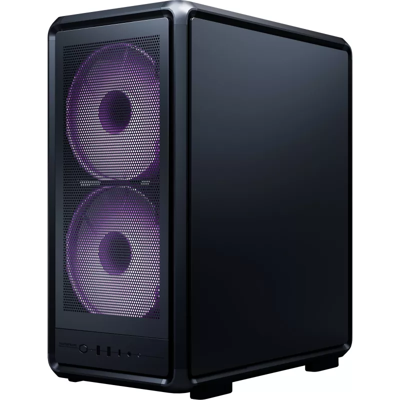 Obudowa PC Cooler Master MasterFrame 500 Mesh Midi Tower — Czarna z przezroczystym bokiem, obsługuje ATX/EATX, 2x200mm przód, 1x120mm tył