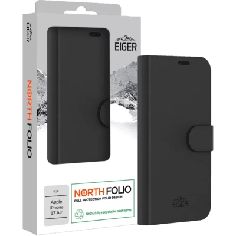 Etui Portfolio Eiger EGCA00933 do Apple iPhone 17 Air — magnetyczne, czarne