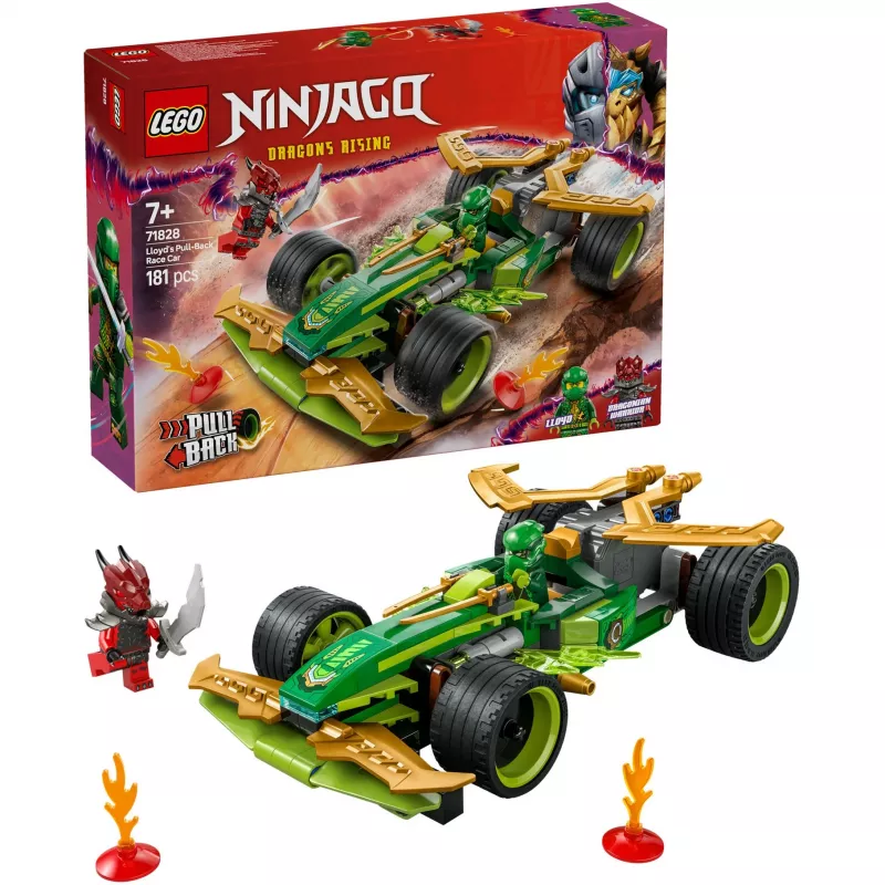 Zestaw konstrukcyjny LEGO NINJAGO Lloyd's Action Speedster 71828, 181 elementów, 2 minifigurki, wiek 7+