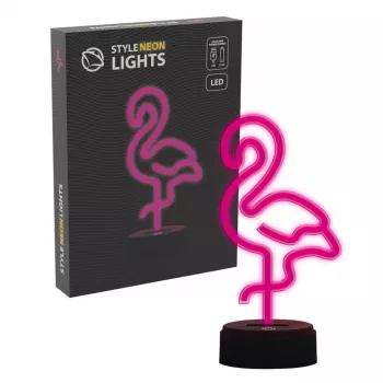 Dekoracyjna lampa stołowa LED MANTA SNL79PK różowy flaming - dekoracyjne światło LED