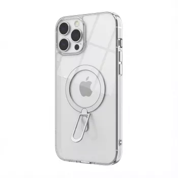 Etui ochronne GUAN do iPhone 16 ze szkłem hartowanym 10H, zintegrowaną podstawką, białe