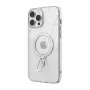 Etui ochronne GUAN do iPhone 16 ze szkłem hartowanym 10H, zintegrowaną podstawką, białe