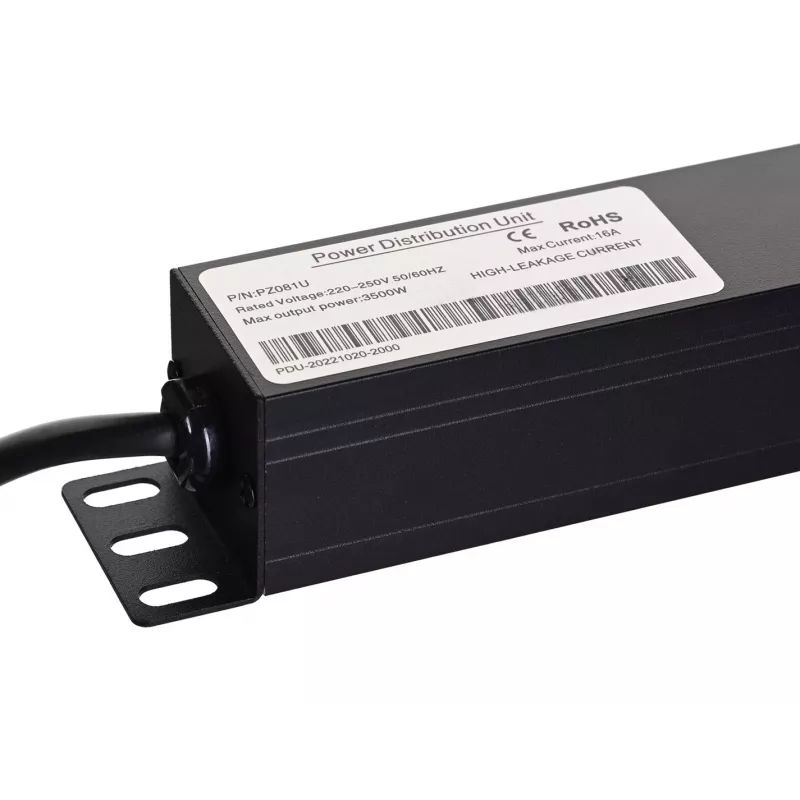 Alantec 19-inch 1U Moc Strip, 8x CEE 7/5, Switch, 1.8m (PZ081U)