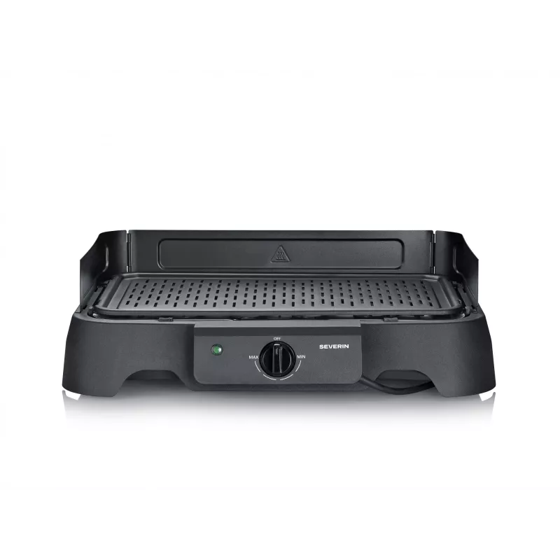 Elektryczny grill stołowy SEVERIN PG 8595 — 2000 W, prostokątny ruszt, czarny