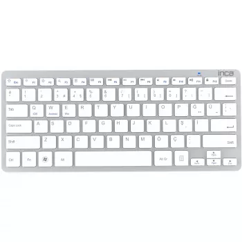 Klawiatura bezprzewodowa Inca IBK-569BT Bluetooth 78 klawiszy metaliczny srebrny