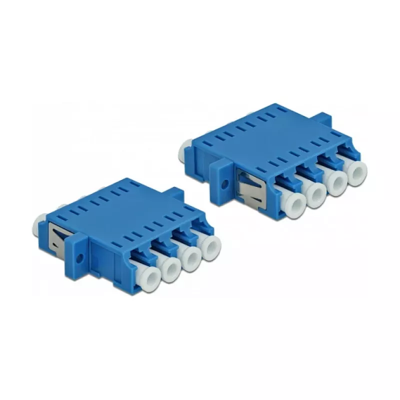 Adapter światłowodowy DELOCK LC żeński na LC żeński duplex, niebieski, opakowanie 2 szt.