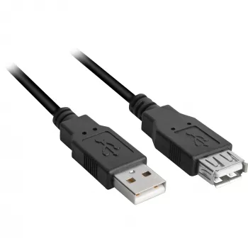 Kabel USB Sharkoon 2m USB A Czarny