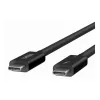 Belkin CONNECT - Thunderbolt-Kabel - 24 pin USB-C (M) umkehrbar zu 24 pin USB-C (M) umkehrbar - Thunderbolt 4 - 1,0m - passiv, USB-Stromversorgung (10