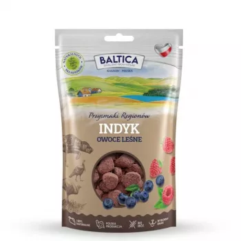 BALTICA regionalne przysmaki Indyk z owocami leśnymi - przysmak dla psa - 100g