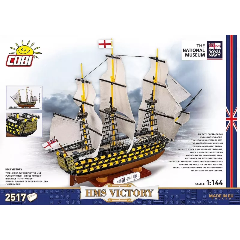 Zestaw konstrukcyjny Cobi HMS Victory — 2517 elementów, szczegółowy model historycznego żaglowca
