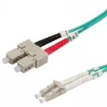 Kabel światłowodowy krosowy VALUE 50/125µm LC/SC OM3 turkusowy 5 m