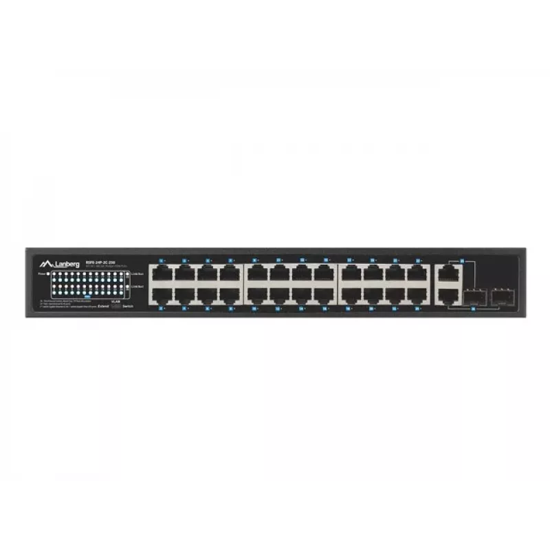 Przełącznik sieciowy Lanberg RSFE-24P-2C-250 Niezarządzalny Gigabit Ethernet (10/100/1000)