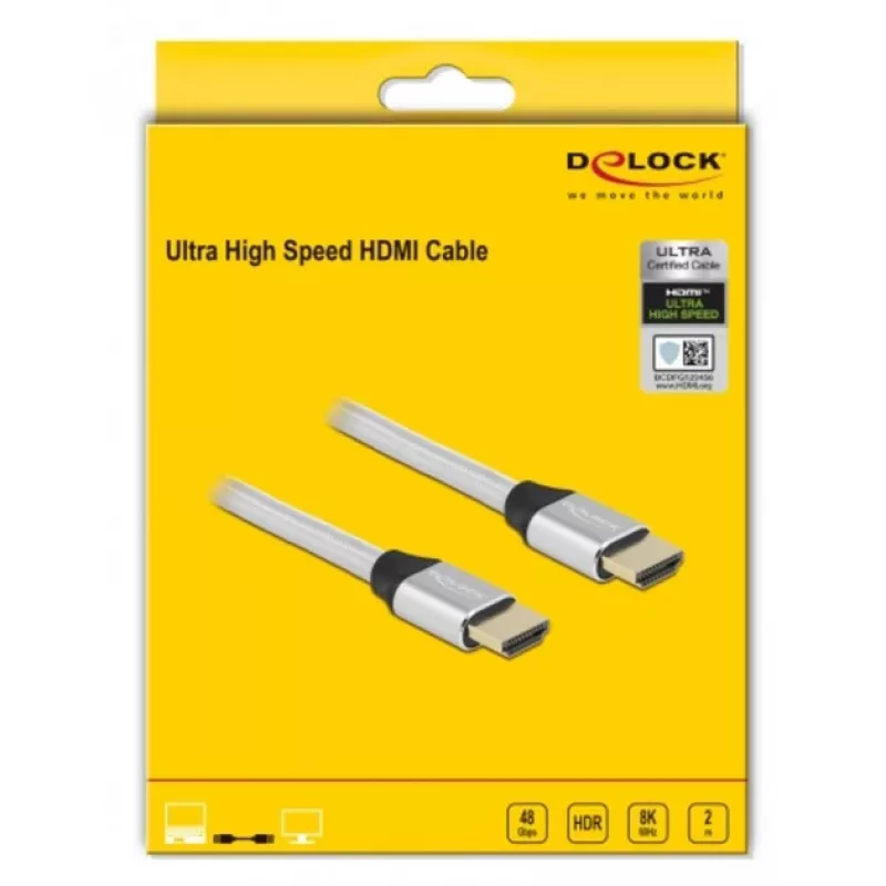 Kabel HDMI DeLOCK Ultra High Speed 48 Gbps 8K 60 Hz 2 m