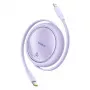 Baseus Free2Pull - 20 W USB-C do Lightning, kabel zwijany, 1 m (fioletowy)