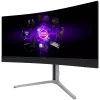 LORGAR 34MP1, UWQHD MiniLED Gaming Monitor Pro, 34'' (3440*1440) VA zakrzywiony monitor, czarny/mlecznoszary