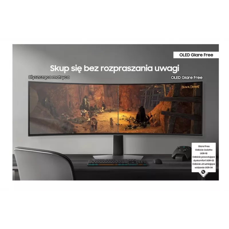 Monitor Samsung Odyssey G9 OLED 49 cali OLED 5120 x 1440