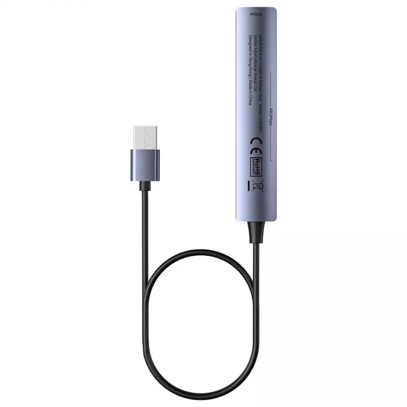 Koncentrator USB Unitek H1208CGY01 — 4-portowy USB 3.0 (5 Gb/s), wstecznie kompatybilny z USB 2.0, aluminium