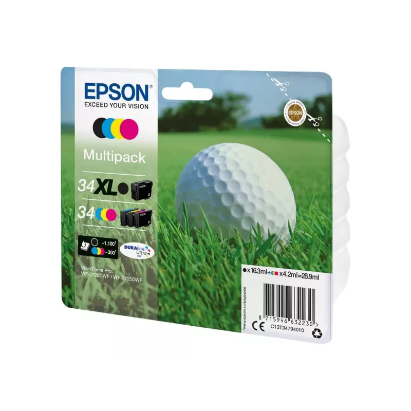 Epson T3479, wkład z tonerem, 1 szt., oryginalny, czarny, cyjan, magenta, żółty