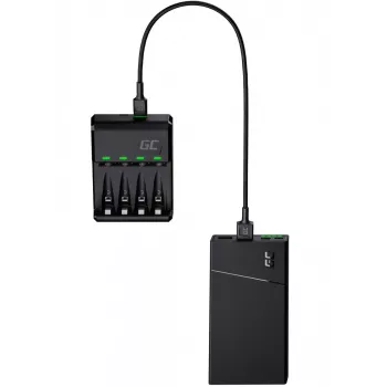 Ładowarka do akumulatorów zielony Cell GC VitalCharger z 4 akumulatorami NiMH AA 2000 mAh