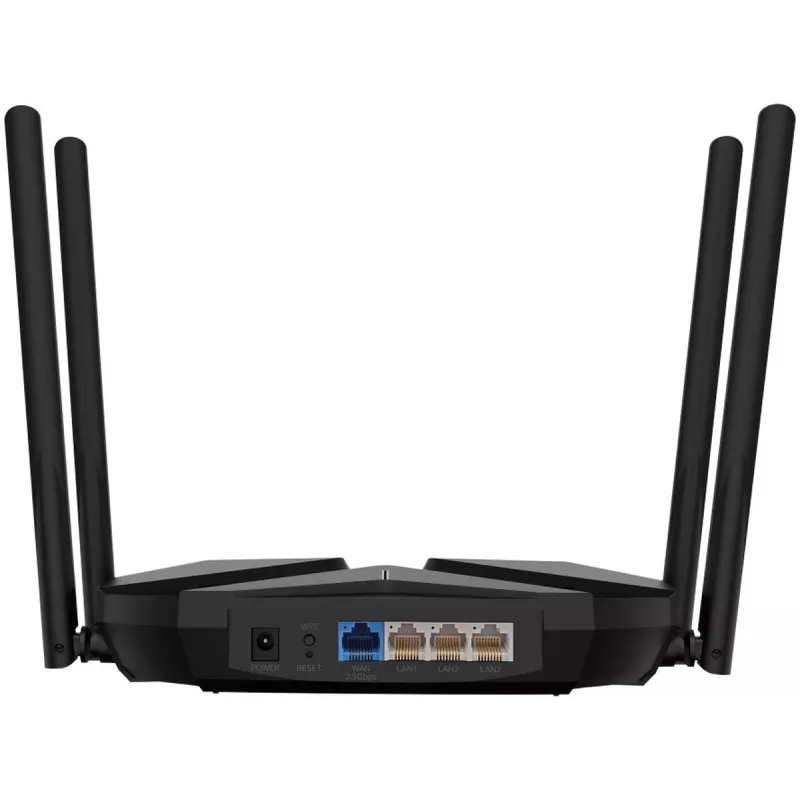 Router stołowy MERCUSYS MR85X AX3000 Dwuzakresowe Wi-Fi 6, 3000 Mbps, 4 anteny, 3 porty Gigabit LAN, czarny