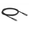 DeLOCK Kabel przedłużający USB Typu C męski na żeński 10 Gb/s 1 m szary metal