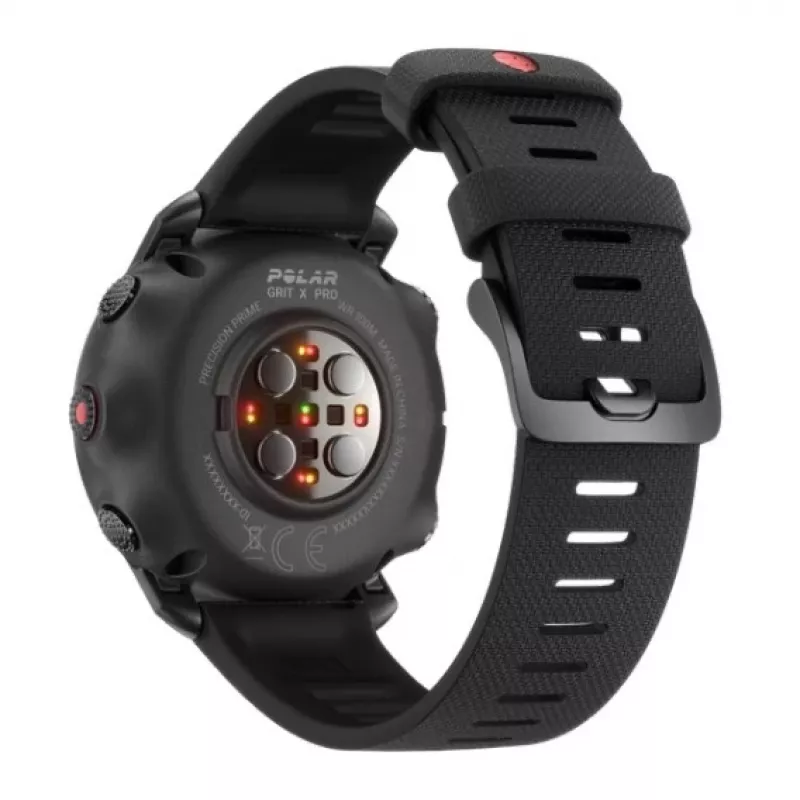 Polar Grit X Pro - Titanium - Zegarek sportowy z paskiem - perforowana skóra - szary - Rozmiar paska: M/L - Wyświetlacz 3cm (1.2) - Bluetooth - 41 g (90085777)