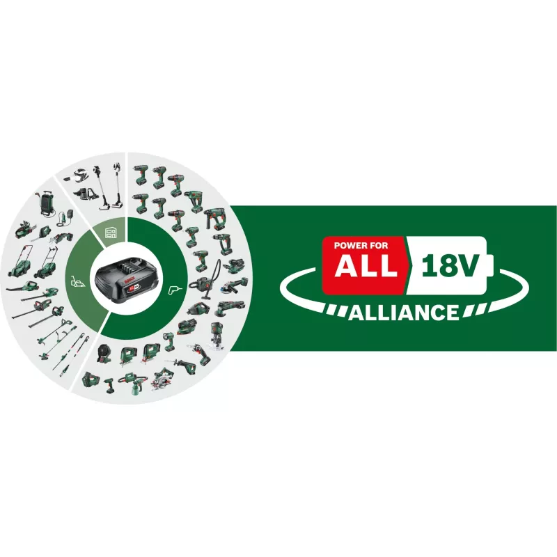 Wiertarko-wkrętarka udarowa akumulatorowa EasyImpact 18V-38 (zielono-czarna, akumulator litowo-jonowy 2,0 Ah, walizka, POWER FOR ALL ALLIANCE)