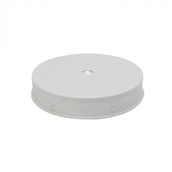Elektryczny obrotowy stojak wystawowy 360° z oświetleniem LED, okrągły 30 cm, biały