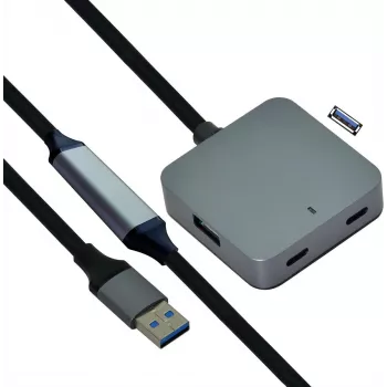 Koncentrator USB VALUE 12.99.1125 USB 3.2 Gen 1 Typ-A Czarny 10m
