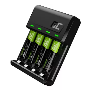 Uniwersalna ładowarka USB do akumulatorów zielony Cell GRSETGC02
