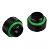 Bitspower Touchaqua TA-F40-GB adapter prosty, G1/4 cala zewnętrzny na G1/4 cala wewnętrzny, czarny (2 szt.)