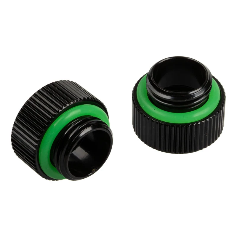 Bitspower Touchaqua TA-F40-GB adapter prosty, G1/4 cala zewnętrzny na G1/4 cala wewnętrzny, czarny (2 szt.)