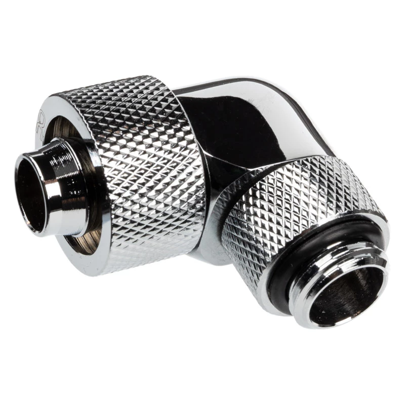 Alphacool Eiszapfen Connector 90 degrees G1/4 cala AG do 16/10mm - obrotowy, chromowany srebrny