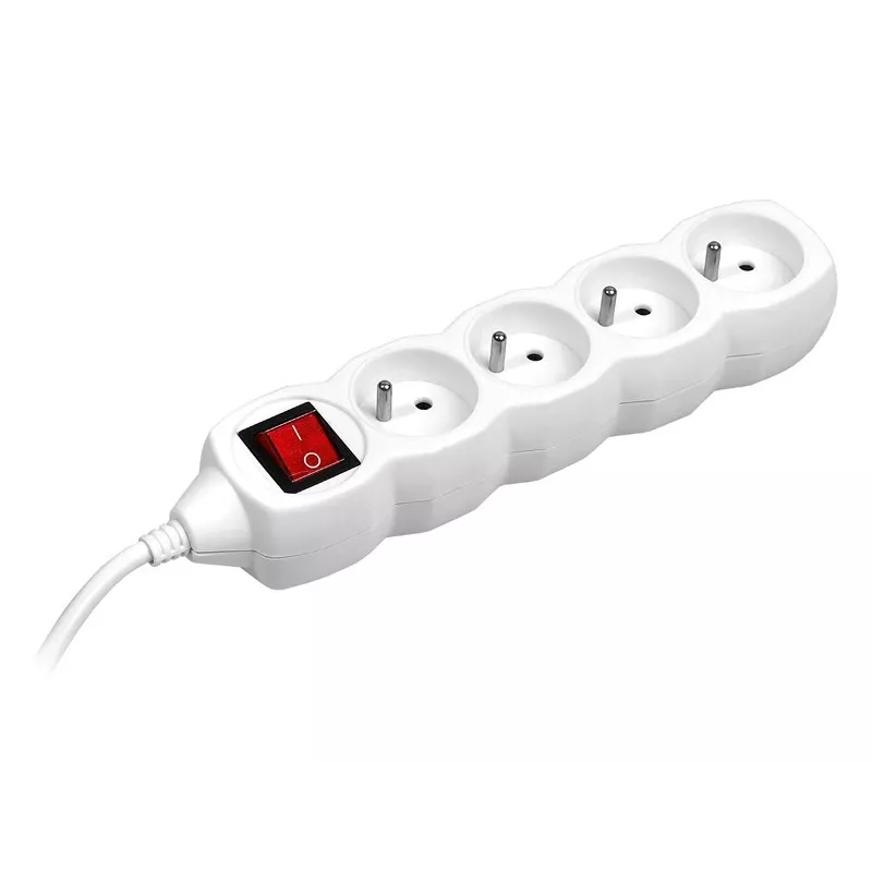 PowerWatch 3 m (4 gniazda) biały z wyłącznikiem