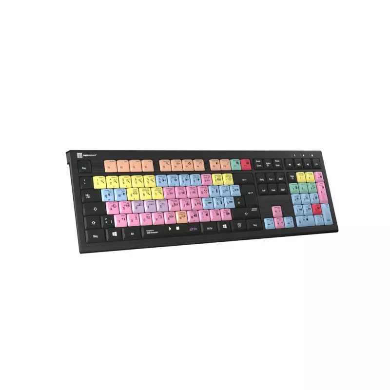 Logickeyboard ASTRA 2 USB QWERTZ Klawiatura Czarna Pełnowymiarowa 108 klawiszy