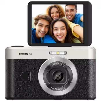 Aparat kompaktowy Kodak PIXPRO C1 czarny – 13 MP CMOS – Full HD – 2,8-calowy obracany ekran LCD