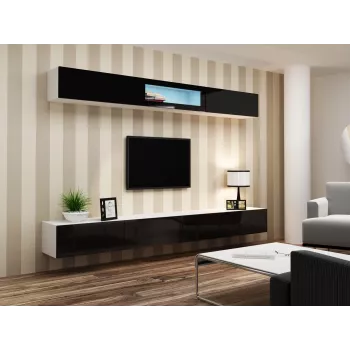 Cama Szafka VIGO 90 pełna 90/35/32 biały/czarny połysk
