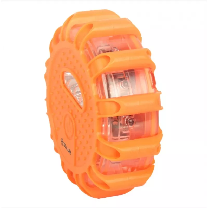 Sygnalizator awaryjny LED i latarka Tellur TLL441101 — 3×AAA, magnetyczny, pomarańczowy