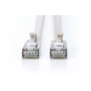 Cienki patchcord DIGITUS CAT6A F-FTP, 7 m, szary, RJ-45–RJ-45, 10 Gbit/s