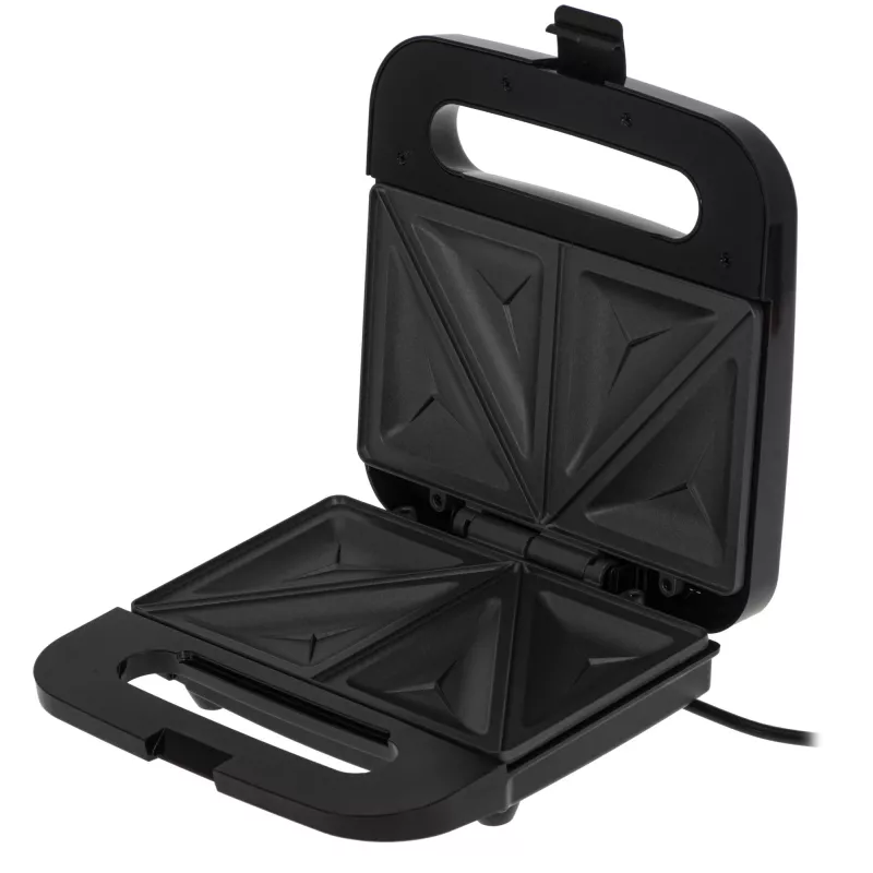 Sandwich maker Adler AD 3076 — 1000 W kompaktowy opiekacz do kanapek, czarno-srebrny