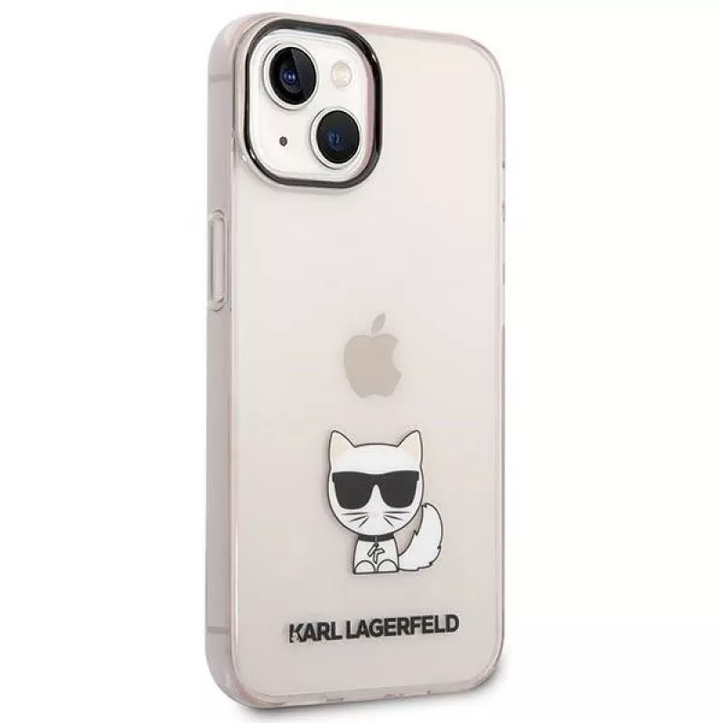 Karl Lagerfeld KLHCP14MCTRI Iphone 14 Plus / 15 Plus 6.7 Hardcase różowy / różowy przezroczysty etui z kotką Choupette