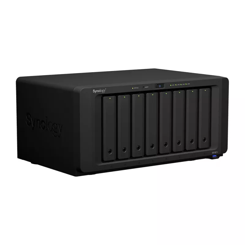 Synology DiskStation DS1821+ Serwer NAS/storage Tower Ryzen Embedded V1500B 4 GB DDR4 0 TB DiskStation Manager Czarny