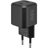 Ładowarka ścienna GOOBAY 75333 — uniwersalna wewnętrzna ładowarka AC USB-C, 2x USB-C, 35 W, czarna