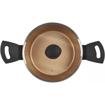 Garnek Russell Hobbs RH01669BEU7 20 cm, czarny, wnętrze ze stali nierdzewnej