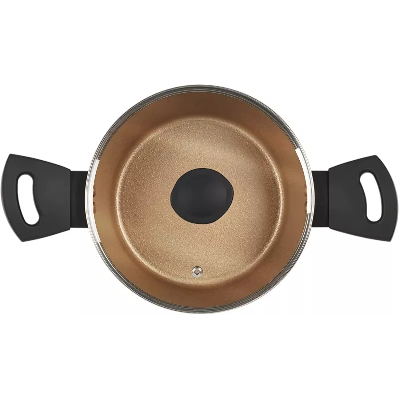 Garnek Russell Hobbs RH01669BEU7 20 cm, czarny, wnętrze ze stali nierdzewnej